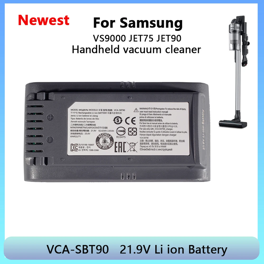 

100%New Sweeper Battery VCA-SBT90 for Samsung Vs9000 Jet90 Jet75 Cordless Handheld Vacuum Cleaner Battery