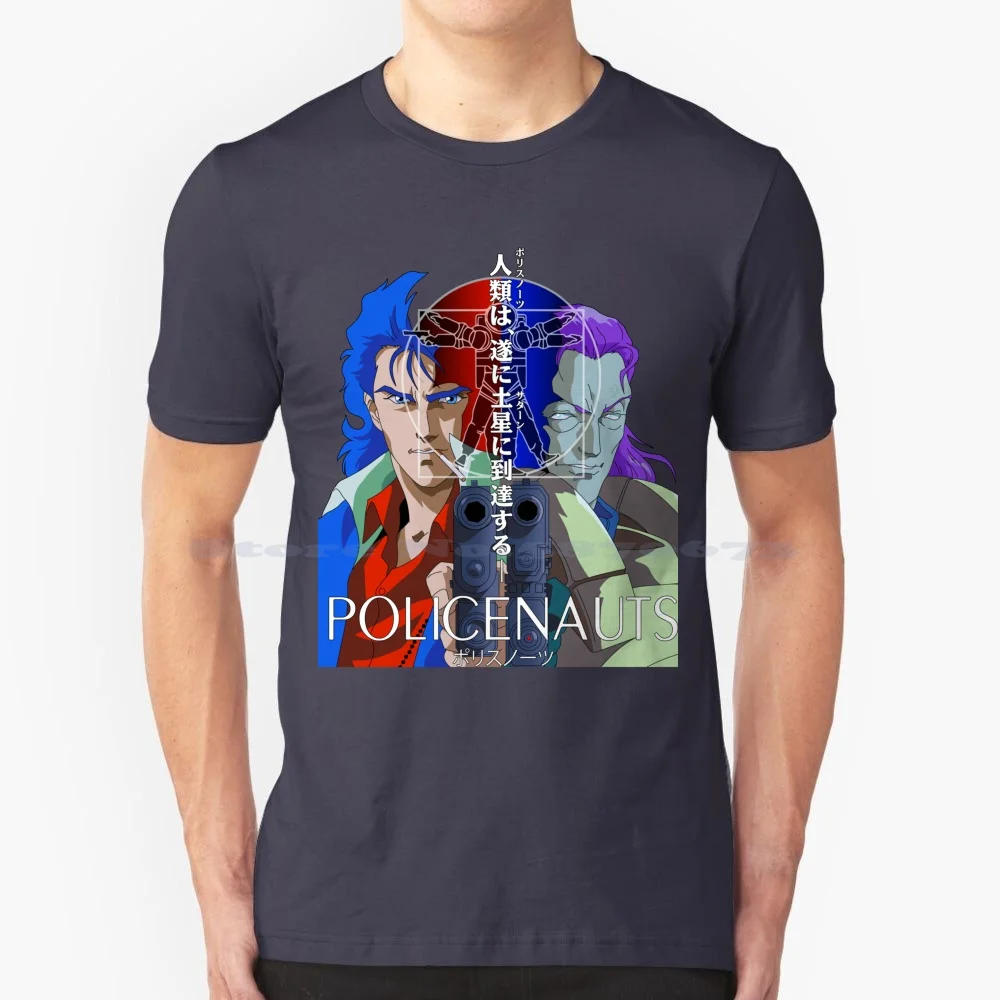 Постер для полицейских, футболка из 100% хлопка, полицейские, металлическое снаряжение, твердый шатер, гидео коджима из аниме, японское аниме