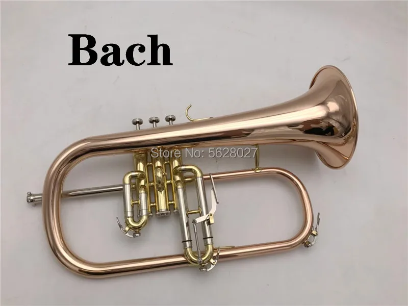 Bach New Bb Flugelhorn Ouro Fósforo & Cobre Flugelhorn Instrumentos