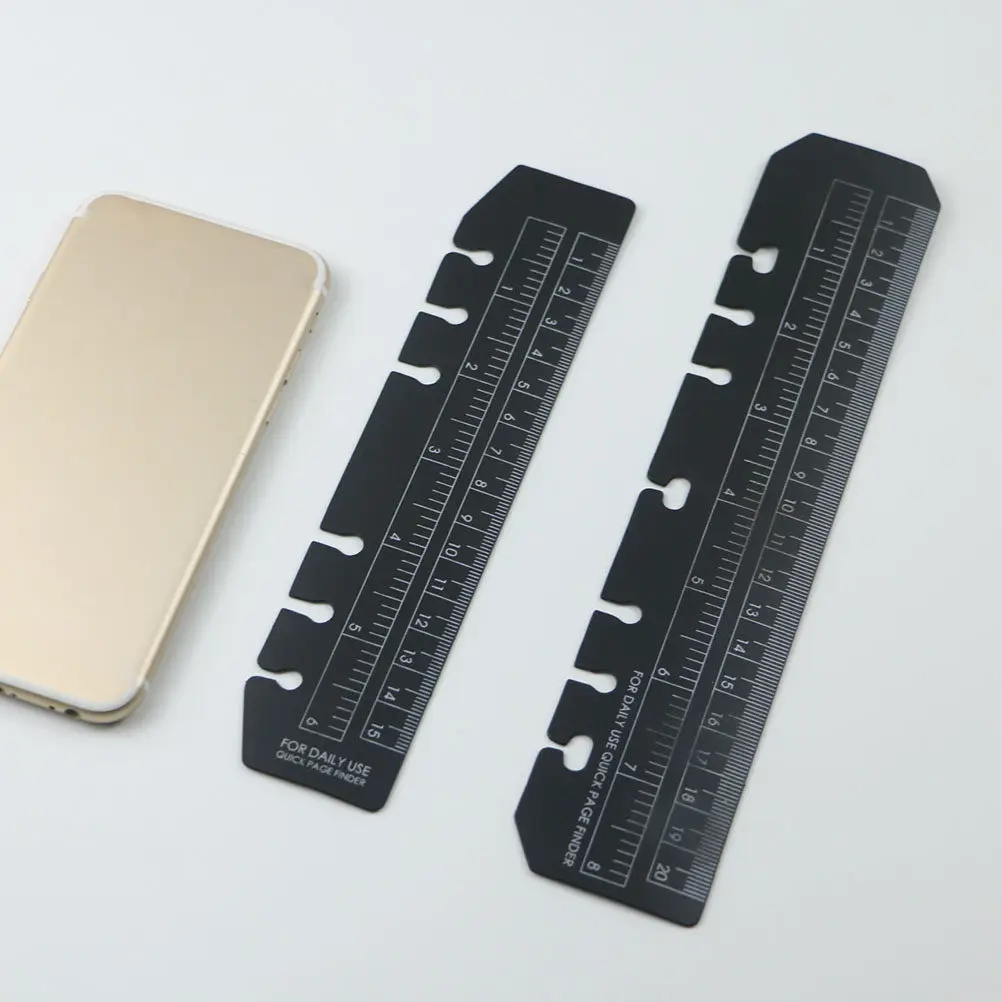 3Pcs 투명 PVC 분리기 눈금자 페이지 파인더 6 홀 바인더 노트북용 경량 얇은 휴대용 A5 A6 A7 학교 사무실