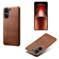 Luxury Slim Leather Business Case - Premium Cover for vivo iQOO Neo9 (Brown)