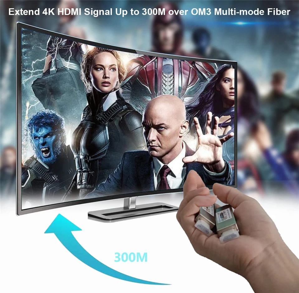 2022 ְ 300m ̴ Ÿ HDMI   ȯ extender 4K HDMI   ۽ű ű  OM3 Ƽ  ̺