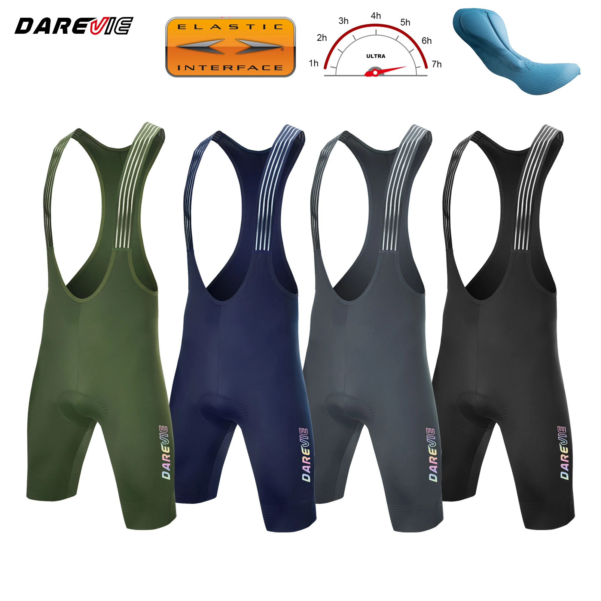 DAREVIE サイクリング ビブショーツ シームレス 4.0 イタリア