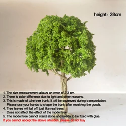 Miniature Green Wire Tree for Landscape Decoration - 12cm (A 28cm)
