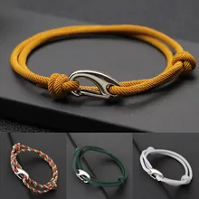 남녀공용 더블 레이어 해양 스트링 팔찌, 슬라이딩 조절 가능, 3mm 얇은 로프, 해상 팔찌, Pulseria, 심플한 스타일, 신제품
