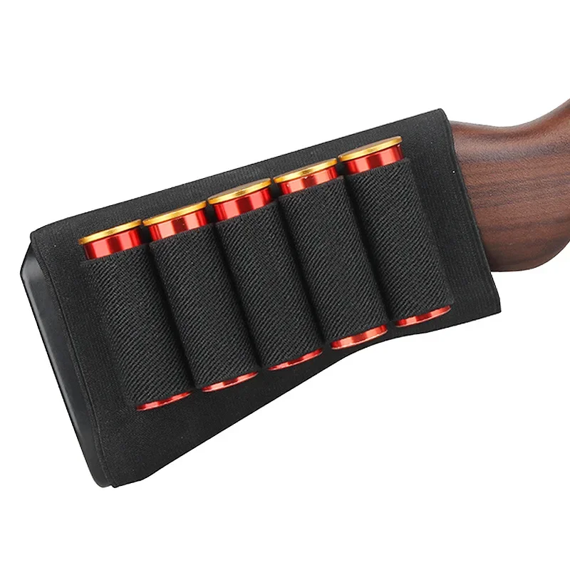 

Tactical Ammo Pouch Cartridge Holder Round Rifle Bullet Holster Butt Stock Shell Pouch Case Ammo Carrier Hunting Accessory
