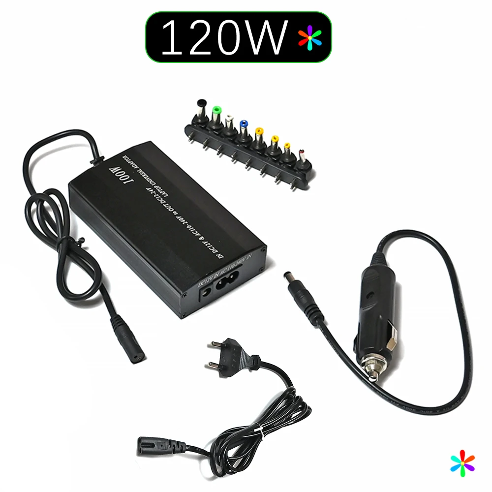 Carregador de Carro Universal para Notebook Usb ac dc Adapter Fonte de Alimentação Ajustável 120w 220v 110v 12v 15v 16v 18v 19v 20v 22v 24v