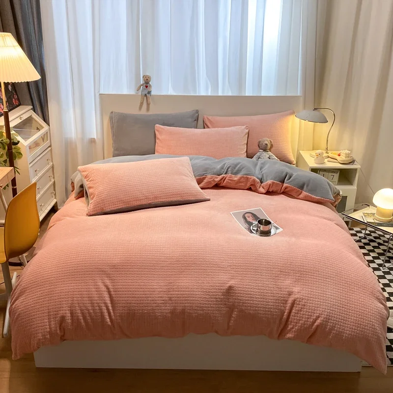 1pc Thicken Winter Duvet Cover Warm Milk Velvet Comforter Cover Double Side Velvet Bed 3D Carve Flower Comforter Set Bedding Set Sc51d8cbb463342e1bd1199625cfdc013G
