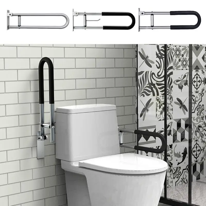 

Handicap Grab Bars Safety Handrails Sturdy Grab Bar Flipup U Shaped Bathroom Tub Toilet Handrail Grab Bar Safety Support Handle