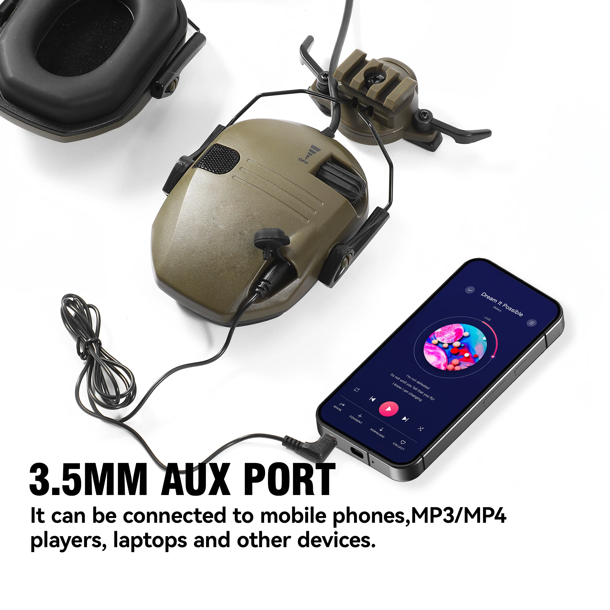 ARM NEXTBluetooth Cuffie per protezione dell'udito Cuffie antirumore per tiro elettronico Cuffie antirumore per caccia Copertura per l'orecchio tattica - immagine 4