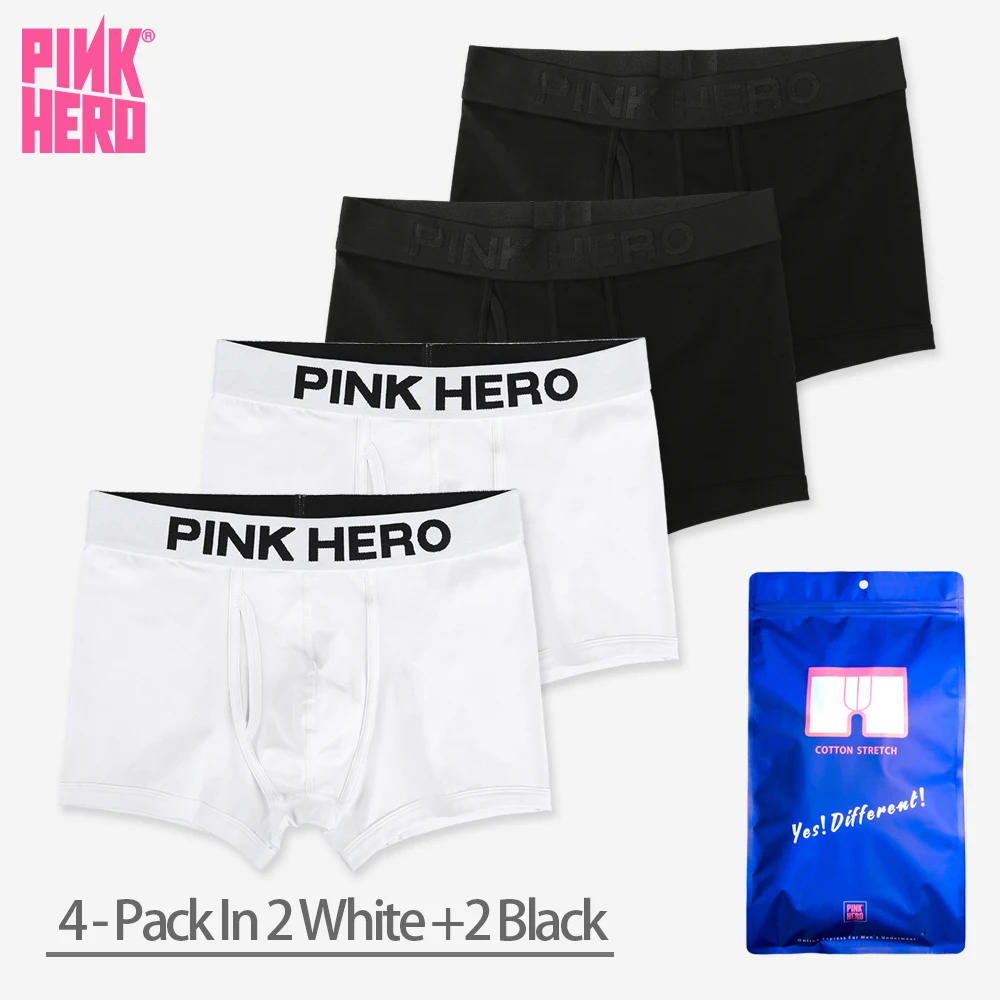 

4 Pcs PINKHERO 544 Underpants For Men,Including High Quality Comfy And Soft Cotton Underwear Boxer Briefs ,Bragas Para Hombres