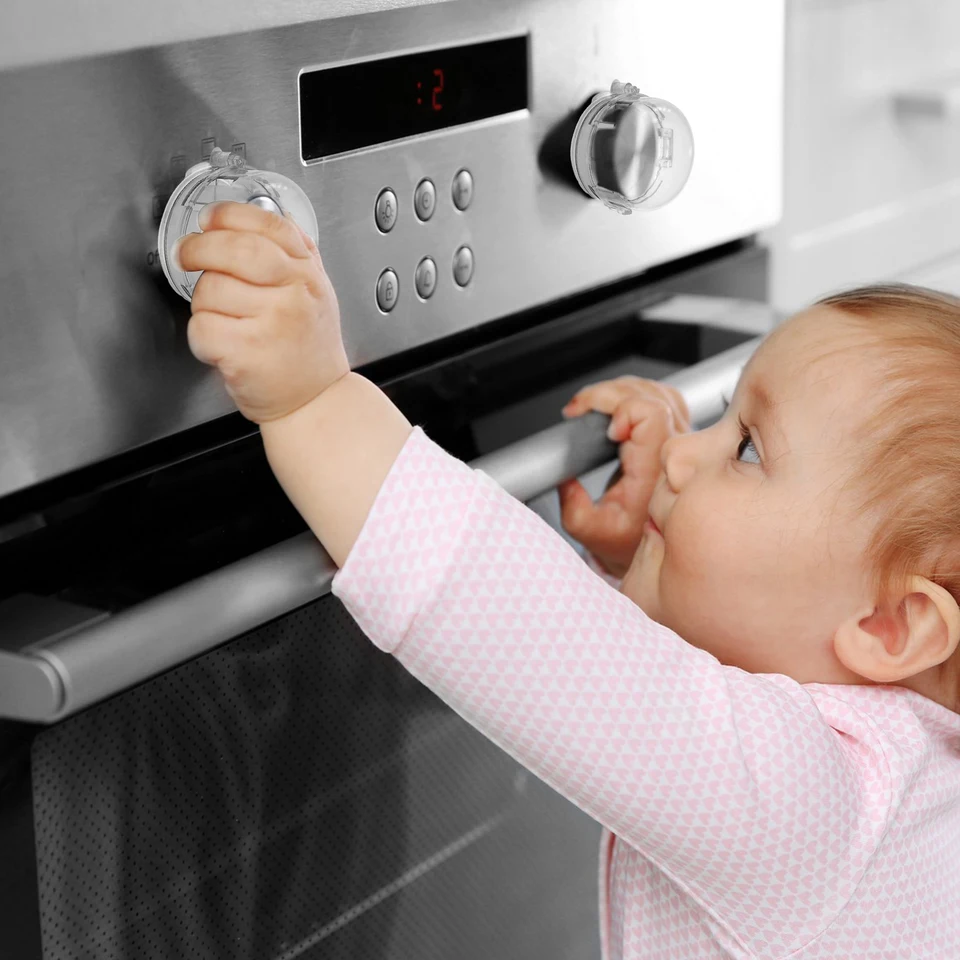 5 Cache-boutons Four - Sécurité Enfant - Couvercle Bouton Poêle - Taille Universelle Avec Adhésif Puissant - Accessoire Cuisine Pour La Sécurité Des Enfants
