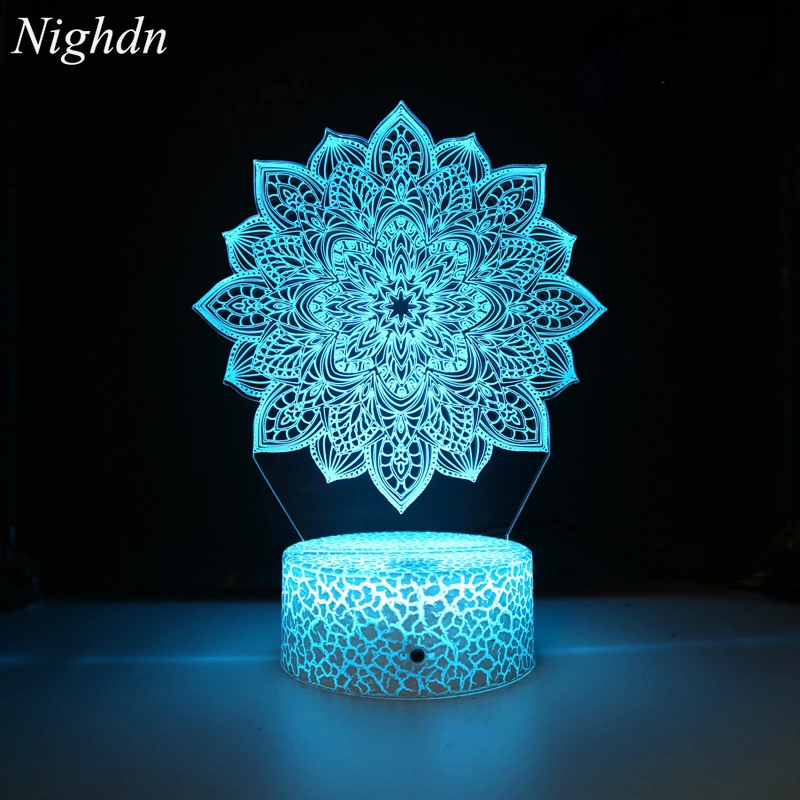 

Nighdn Lotus Flower Led Night Light Lamp Bedside Table Decoration Bedroom Child Nightlight 7 Color Changing Toys Christmas Gift