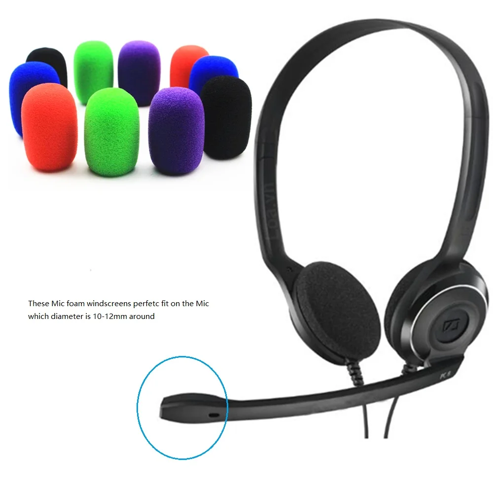 Microphone Foam Windscreens 11mm Diameter Mic Foam Cover for Gaming Headset and Desktop Microphones 5 Pcs microphone cover,microphone accessories,microphone windscreen