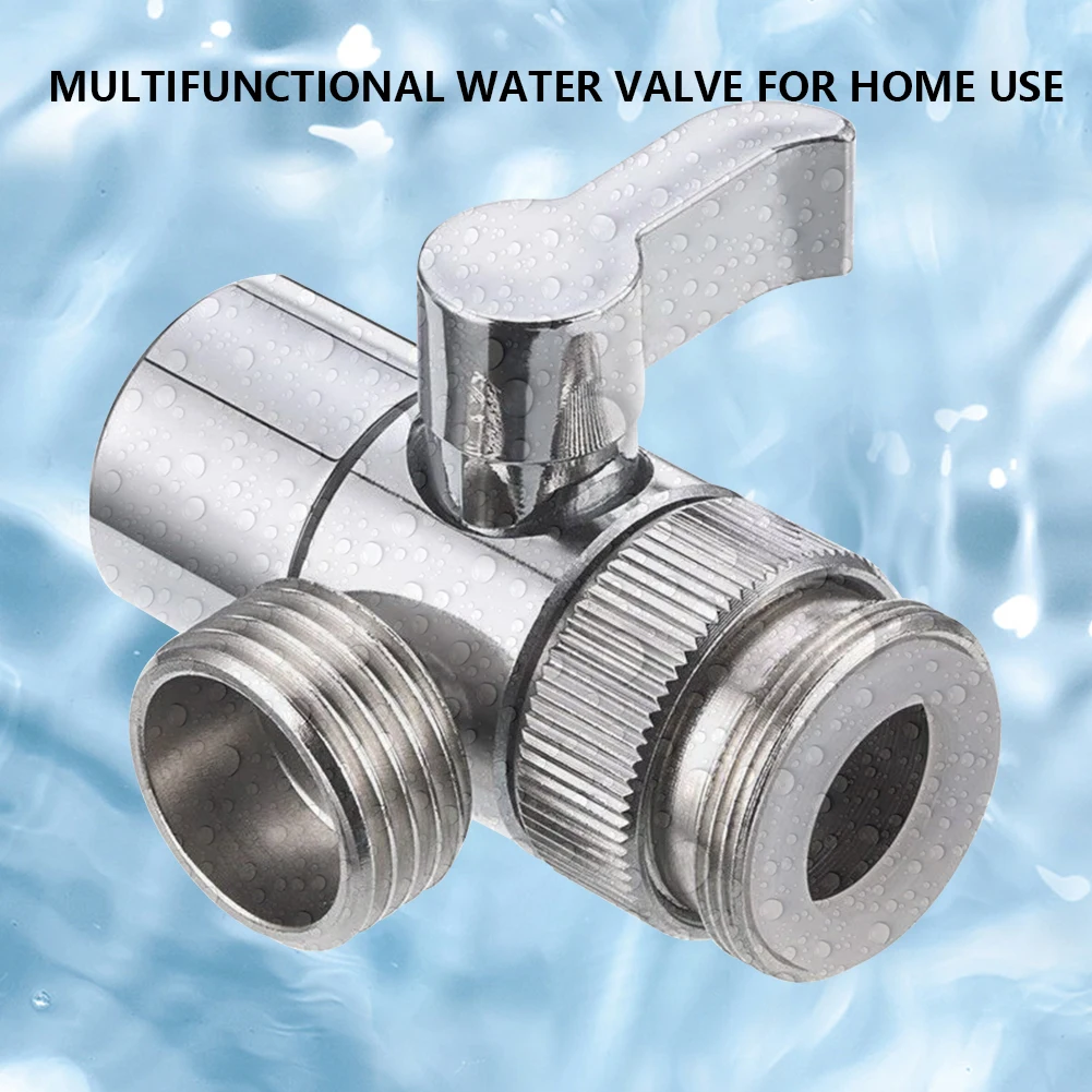 3 Way Sink Splitter Diverter Valve Leak-Proof Faucet Diverter Valve Easy-to-Install Faucets Water Separator for Bathroom Kitchen