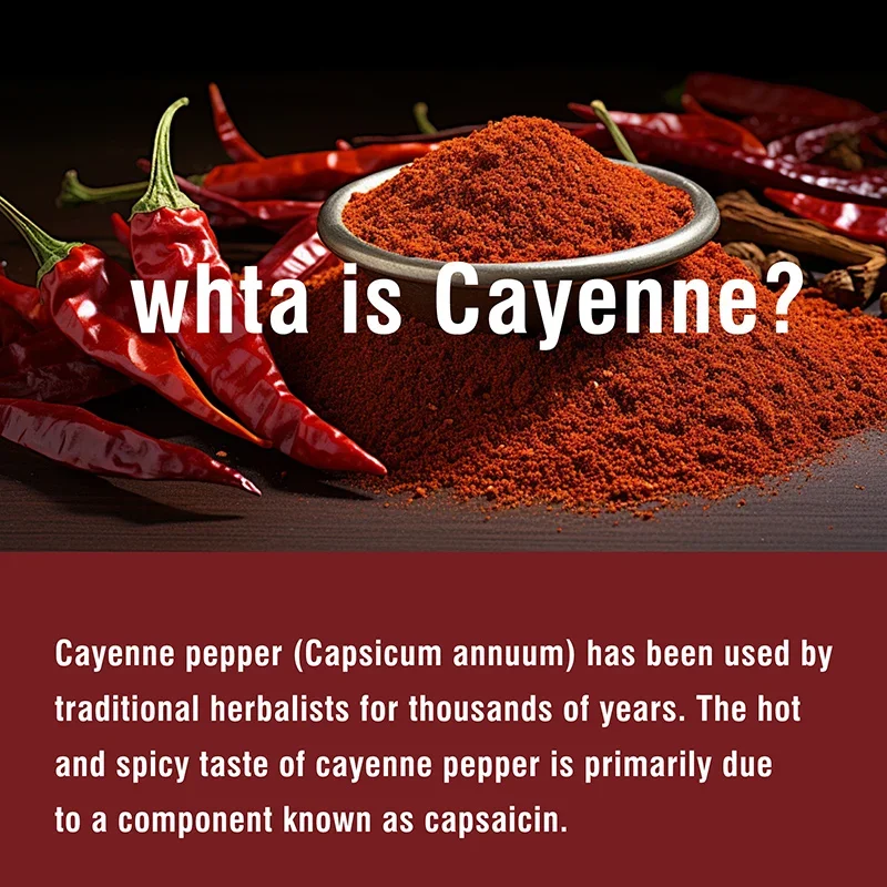 Cayenne pepper capsules aids digestion and promotes circulation supporting cardiovascular health