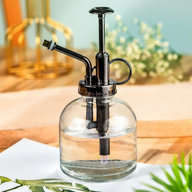 220-360ml Transparent Glass Watering Can Gardening Household Water Sprinkler Watering Can Watering Spray Can Home Decor 5