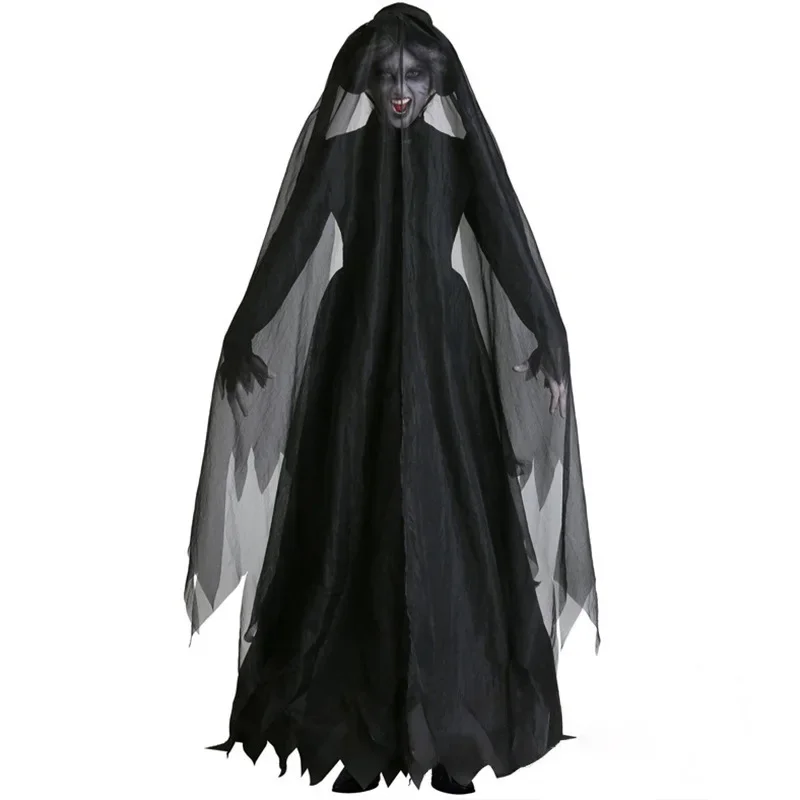 Fashion Halloween Costume Ghost Bride Vampire Costume Performance Black Swan Performance Cloak Elf Dark Female