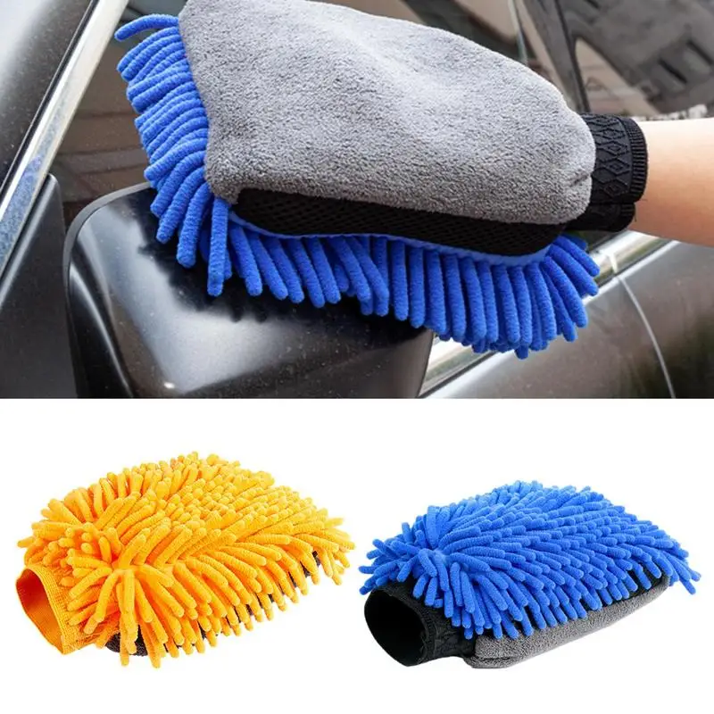 

Car Wash Gloves Coral Velvet Mitt Soft Anti-scratch for Car Washing polishing Multifunction Thick Double-faced Cleaning Glove