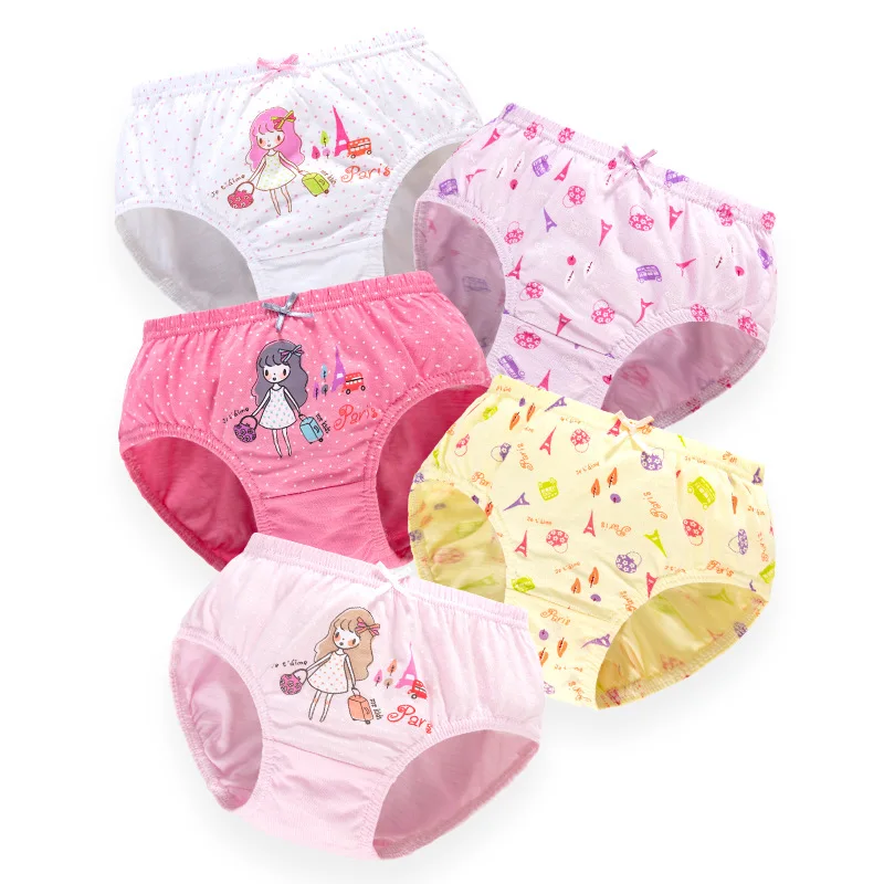 thumbnail image 1 of Braguitas de algodón para niñas en caja, paquete múltiple, ropa interior para niñas, calzoncillos para niñas, calzoncillos triangulares de dibujos animados para niñas, braguitas suaves para niñas, 1 of 5