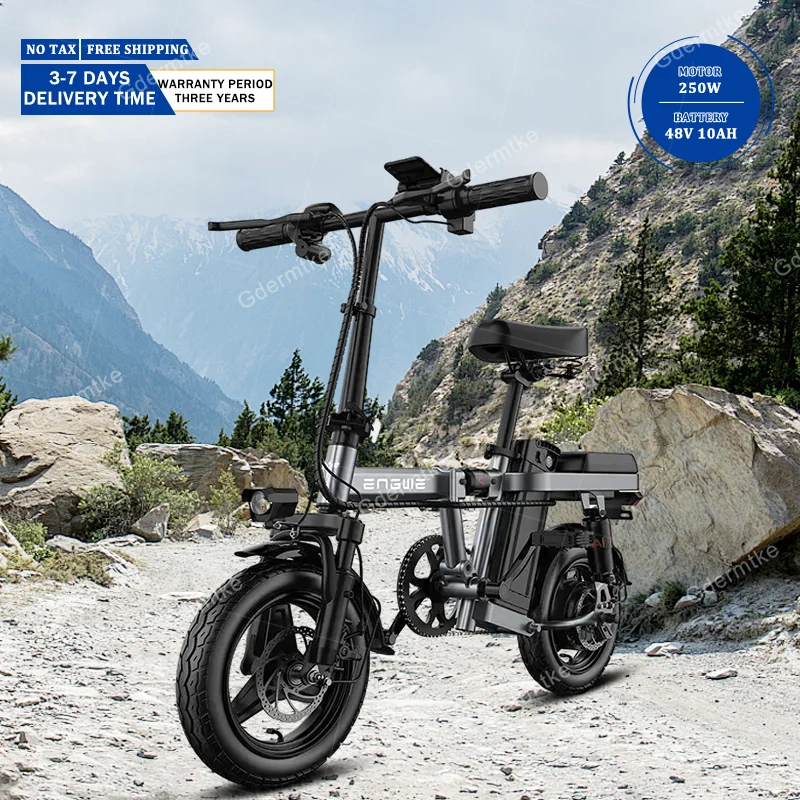 Bicicleta Eletrica 250W T14 Pieghevole E Bike 80 Chilometri Endurance 48 V10A Batteria Al Litio Adulto Mobilità Urbana Bicicletta Elettrica