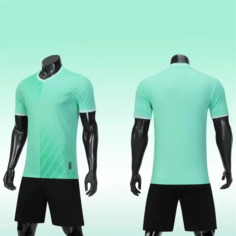 6-15Years Old Children's Football Jerseys Soccer Suit Made Name And Number Boys Sport Uniform 5XL Big Size Adult Kits