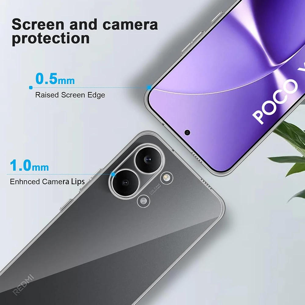 Ultra Thin Transparent Silicone Shockproof Case - Clear TPU Slim Shell