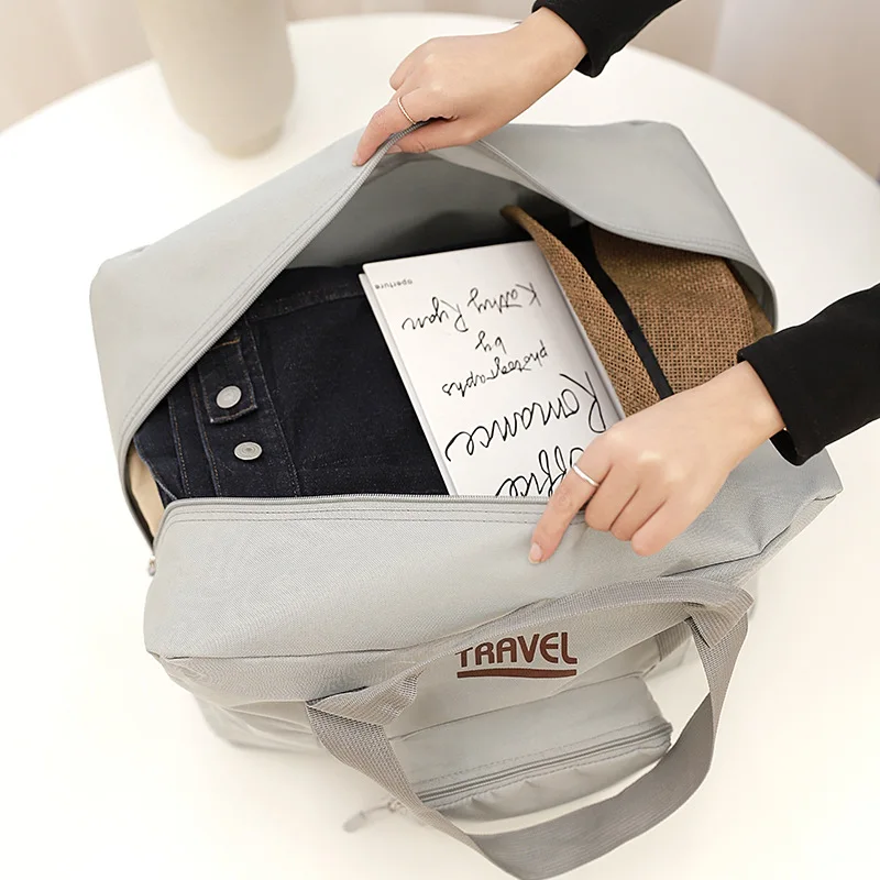 Foldable Travel Bags Unisex Waterproof Oxford Fabric Luggage Storage Suitcase Match Large Capacity Handbags Tote Organizers 5