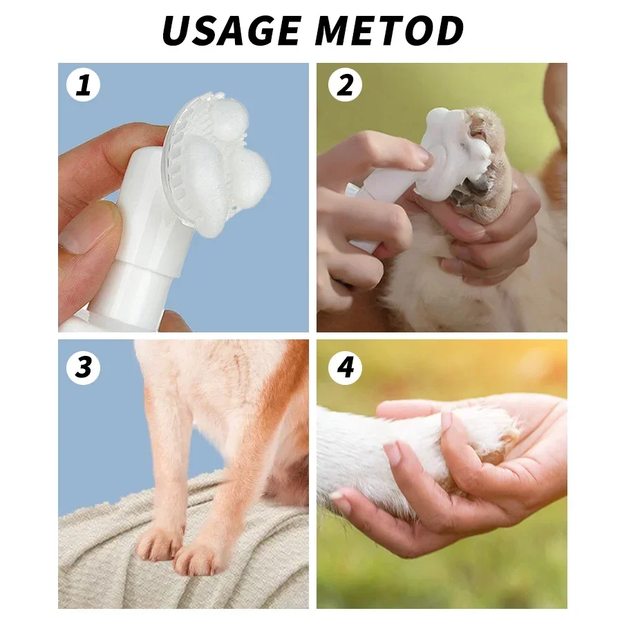 Pet foot cleaning foam dog cat paw foot wash free care 150ml Foot Cleaning Detergent Pet Care Easy Cleaning Supplies