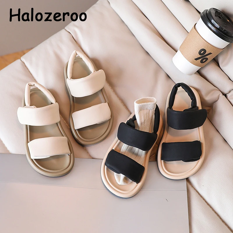 

Kids Beach Sandals Baby Girls Brand Sport Shoes Children Black Casual Sandalias Boys Fashion Slides Leather School Flats Summer