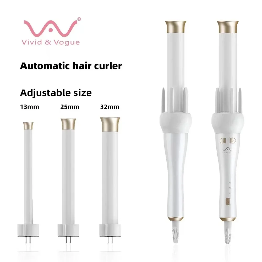 VividVogue VAV208B 2colors barrel replaceable professional portable automatic rotate 32mm 13mm hair styler curler