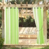 2 Panels Striped Outdoor Grommet Fliter Curtains For Patio, Gazebo And Cottage, Soft Fabric, Privacy, Weatherproof, Waterproof 6