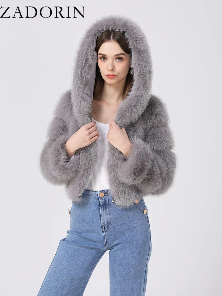 ジャケット・アウター THEREDTHREAD S fur hooded jacket THEREDTHREAD / ザレッドスレッド】S fur hoodie jacket