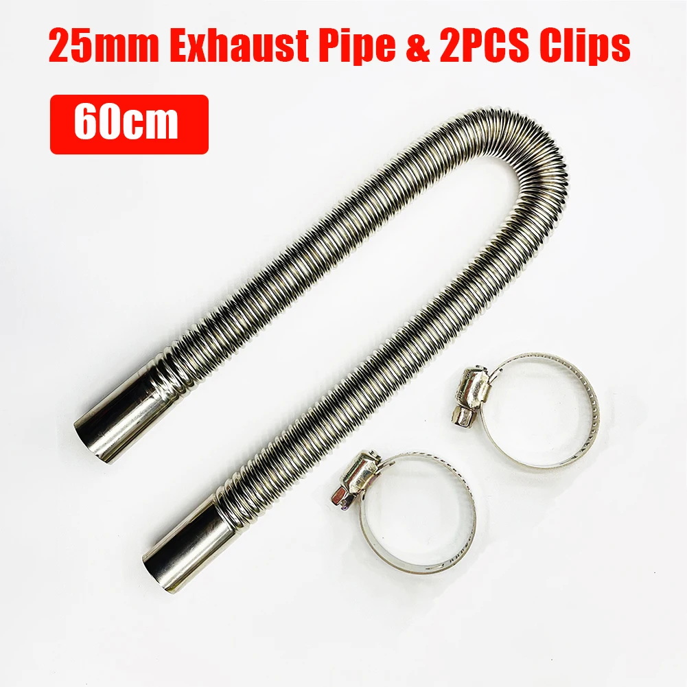 60CM Air Diesel Parking Heater Stainless Steel Exhaust Pipe Tube Gas Vent Hose for Eberspacher Webasto Car Heater Parts
