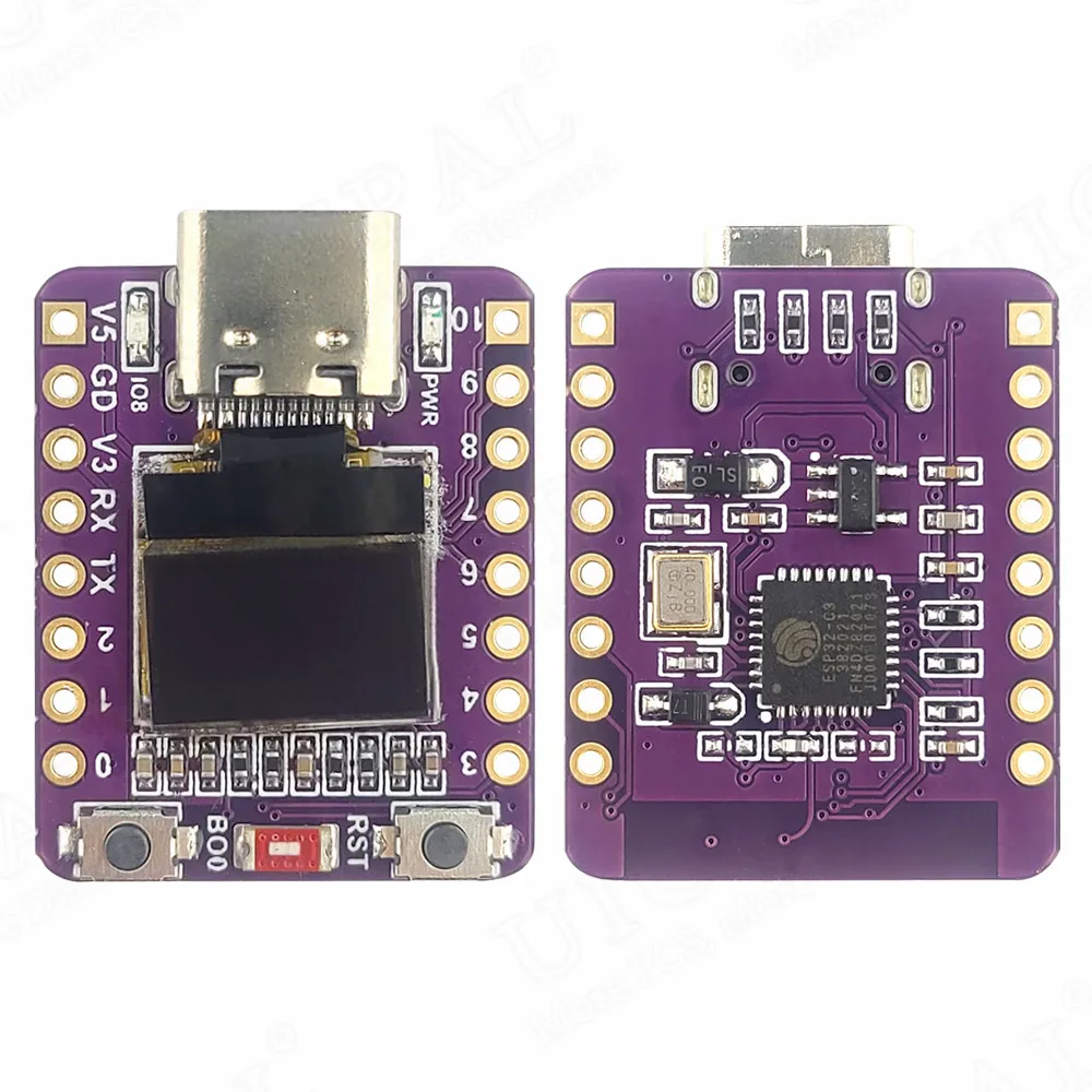 Mini-ESP32-C3-Entwicklungs platine 2,4g WLAN 4-BT-Modul mit 0,42 Zoll oled Display 4MB Flash-Keramik antenne USB Typ C Esp32 C3