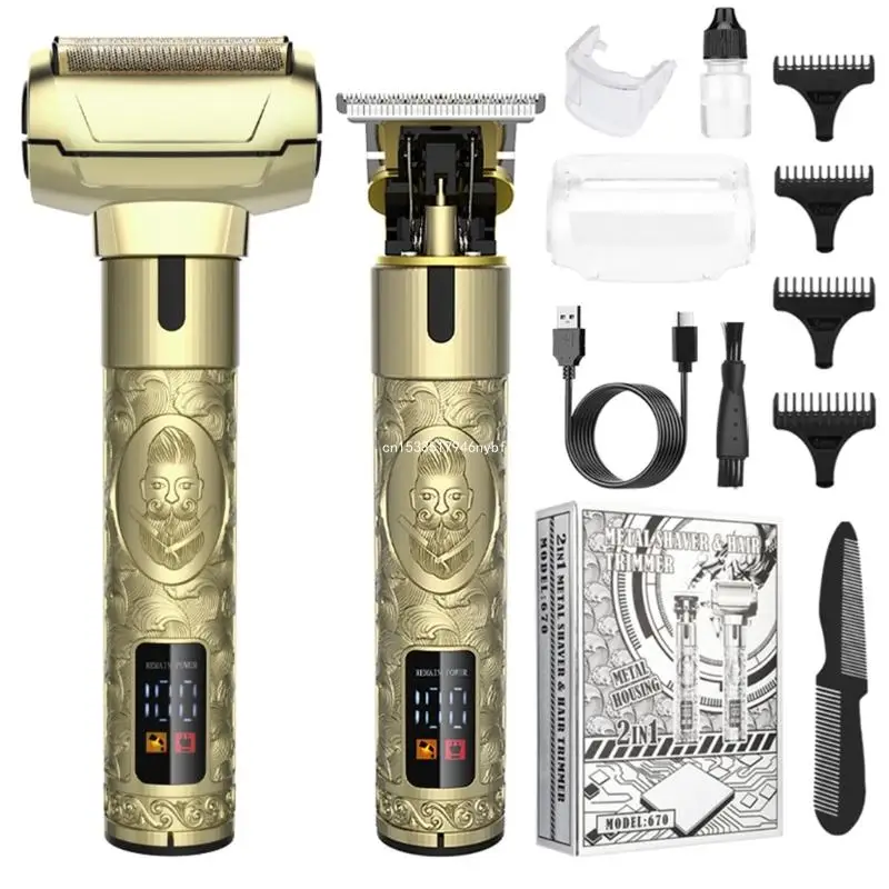 

Cordless Hair T Trimmer Rechargeable Shaver Beard Grooming Dropship
