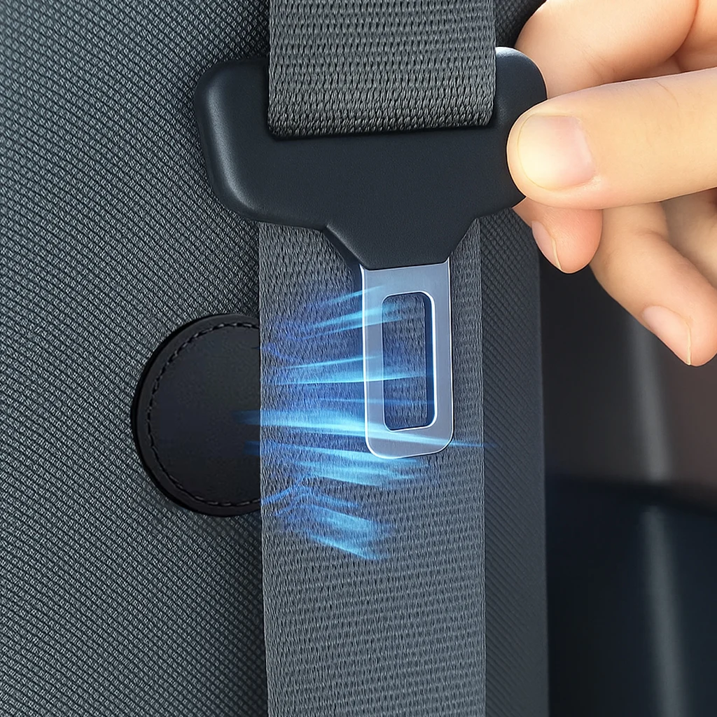 Magnetic Car Seat Belt Holder PU Leather SeatBelt Non-slip Spacing Limiter Fixed Buckle