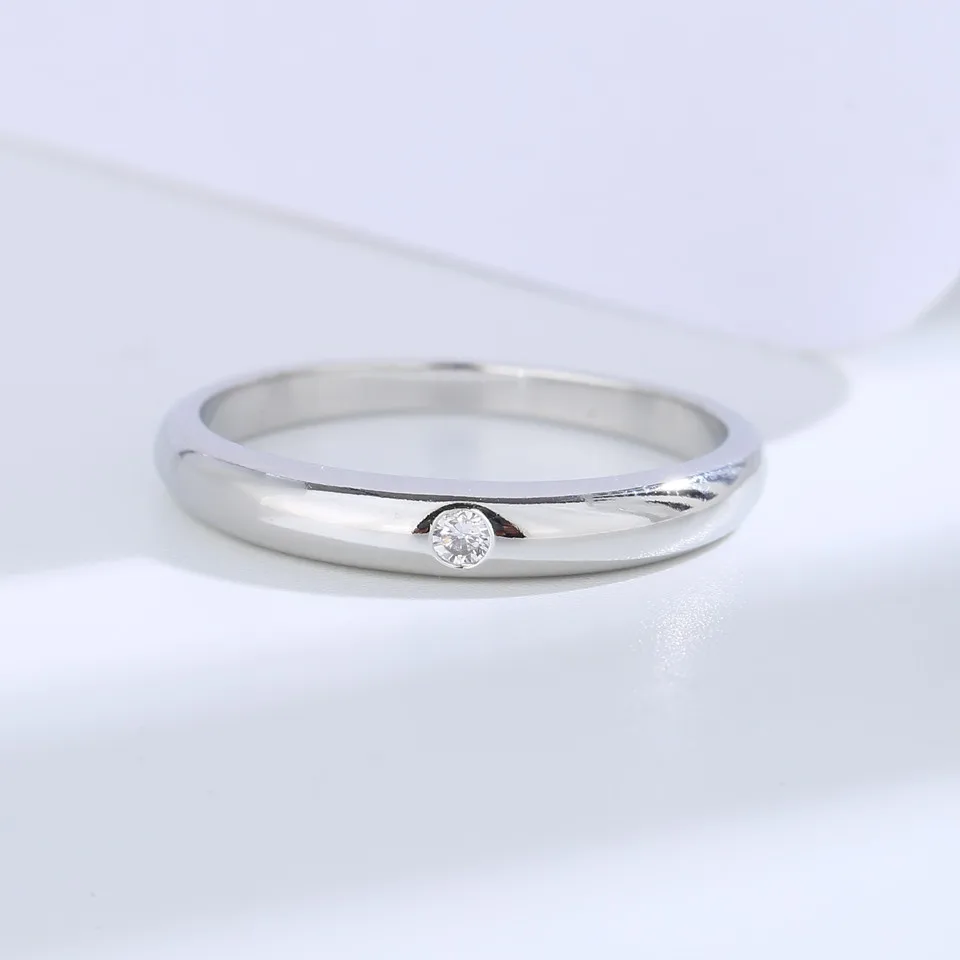 925 Sterling Silver Ring silver rings silver ring wedding rings For Woman Man Fashion Wedding Fine Jewelry Circle Box