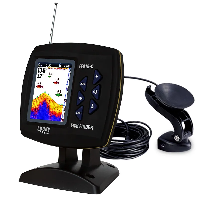 LUCKY FF918C100DS Dual Frequency Echo Fish Finder 328ft/100m Wired