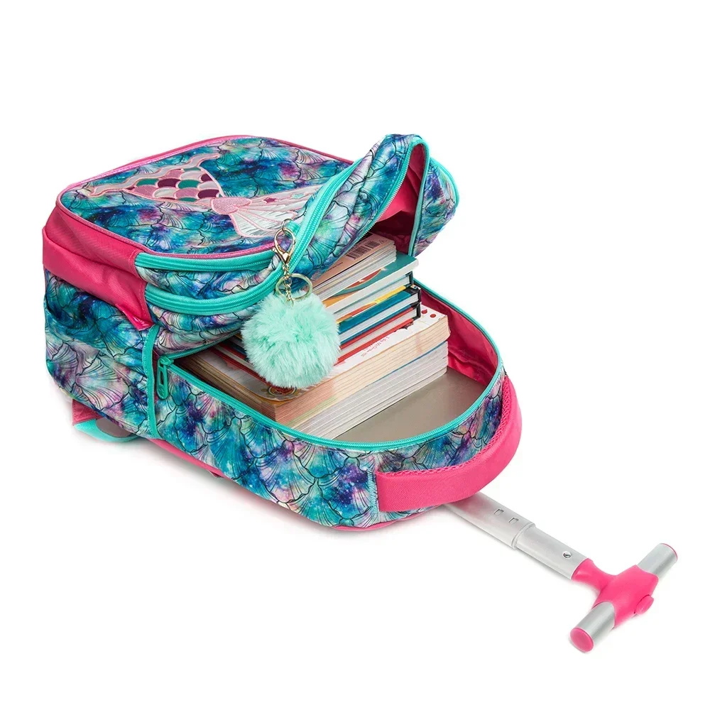 Children School Backpacks for Teenagers 3 in 1 School Backpack for Kids Girls Mermaid Schoolbag with Lunch Bag Pencil Case 6