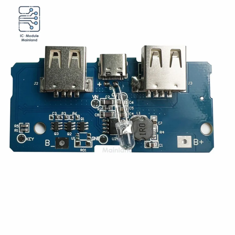 

5V2A Mobile Power Charger Module 18650 Battery Indicator TYPE-C/USB Interface DIY Protection Motherboard Circuit Board
