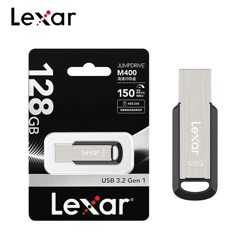 렉사 M400 USB 3.2 펜 드라이브 32GB 64GB 128GB 256GB 플래시 메모리 스틱 USB 점프드라이브 메탈 암호화 U 디스크 (노트북용)
