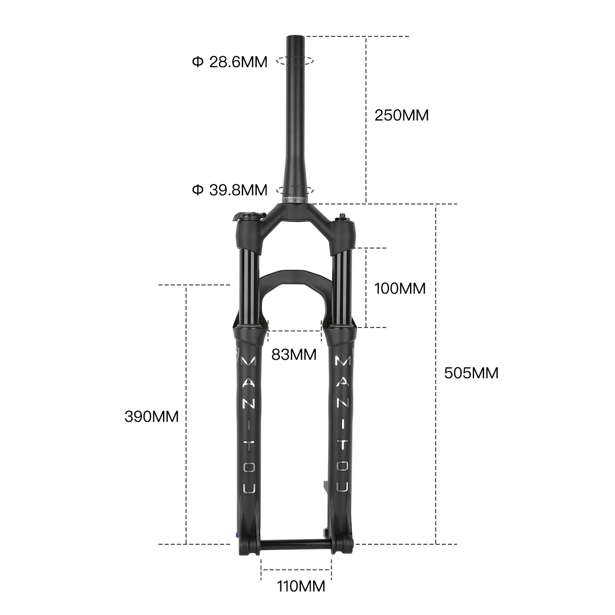 MANITOU MARKHOR M30 MTB 30 mm Luftgabel 29 Zoll Luftölfederung Boost 15 x 110 Steckachse Fernbedienung Fahrradgabel R29 100 mm Federweg – Detail 3