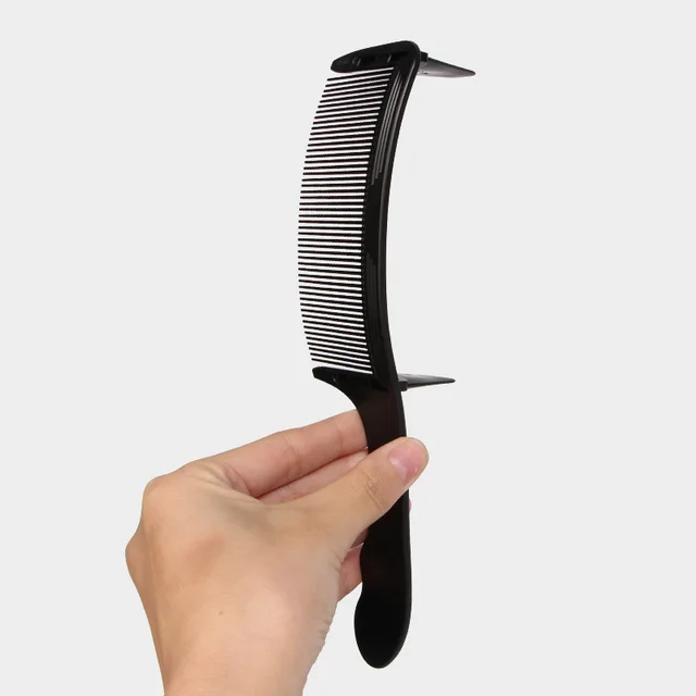 Curved Hair Clipping Cutting Arced Comb Barber Flat Top Haircut Comb Professional Hair Cutting Curved Positioning Comb 2