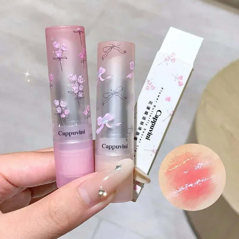 Red Heart Grapefruit Lipstick Water Glossy Peach Jelly Lip Gloss Lasting Moisturizing Lipstick Easy To Color Waterproof Lip Tint