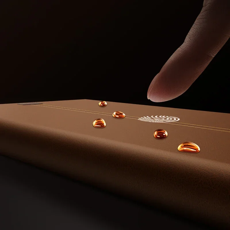 Retro Leather Matte Anti-Fingerprint Case with Magnetic Wireless Charging Compatibility