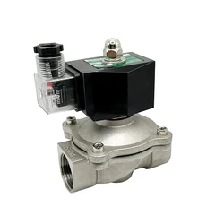 1/2" 3/4" 1" 2" Normally Closed Electric Solenoid Valve Water 24v 230v 24V 12V Stainless Steel IP65 DIN Coil High Temperature