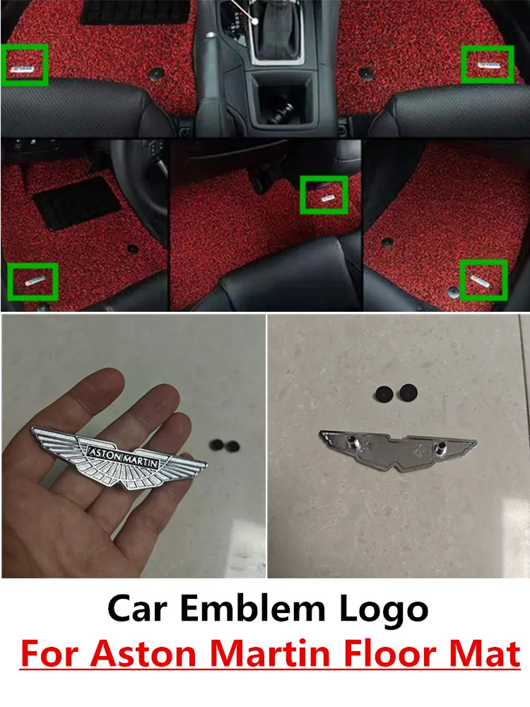 Автомобильная Металлическая Эмблема с scwes, напольный коврик, интерьерное украшение для Aston AMR DB9 DBX DB11 быстрое V8 VANTAGE VANQUISH, аксессуары
