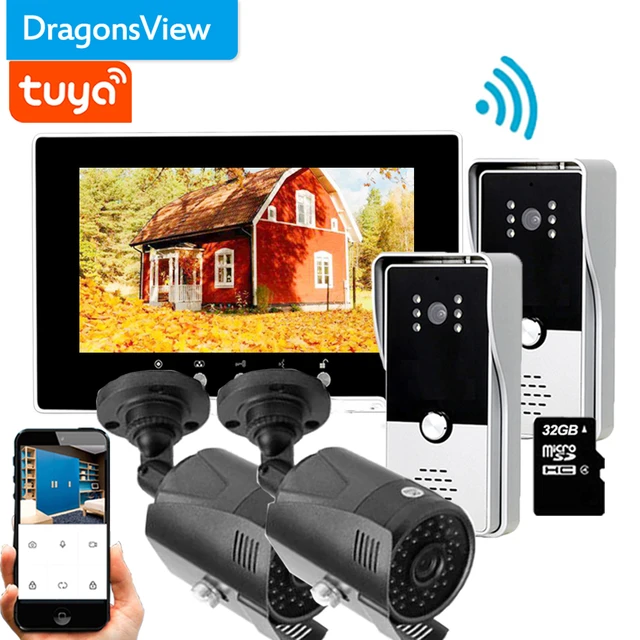 Tuya Video Intercom Camera Wifi with 7 Inch Screen Monitor Interphone  Porteiro Doorbell Handsfree Smart Home Security Protection - AliExpress
