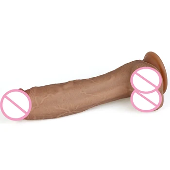 8.3 Inch XXL Realistic Dildo with Powerful Suction CupRealistic Penis Sex Toy Flexible G-spot Dildo with Curved Shaft and Ball 5